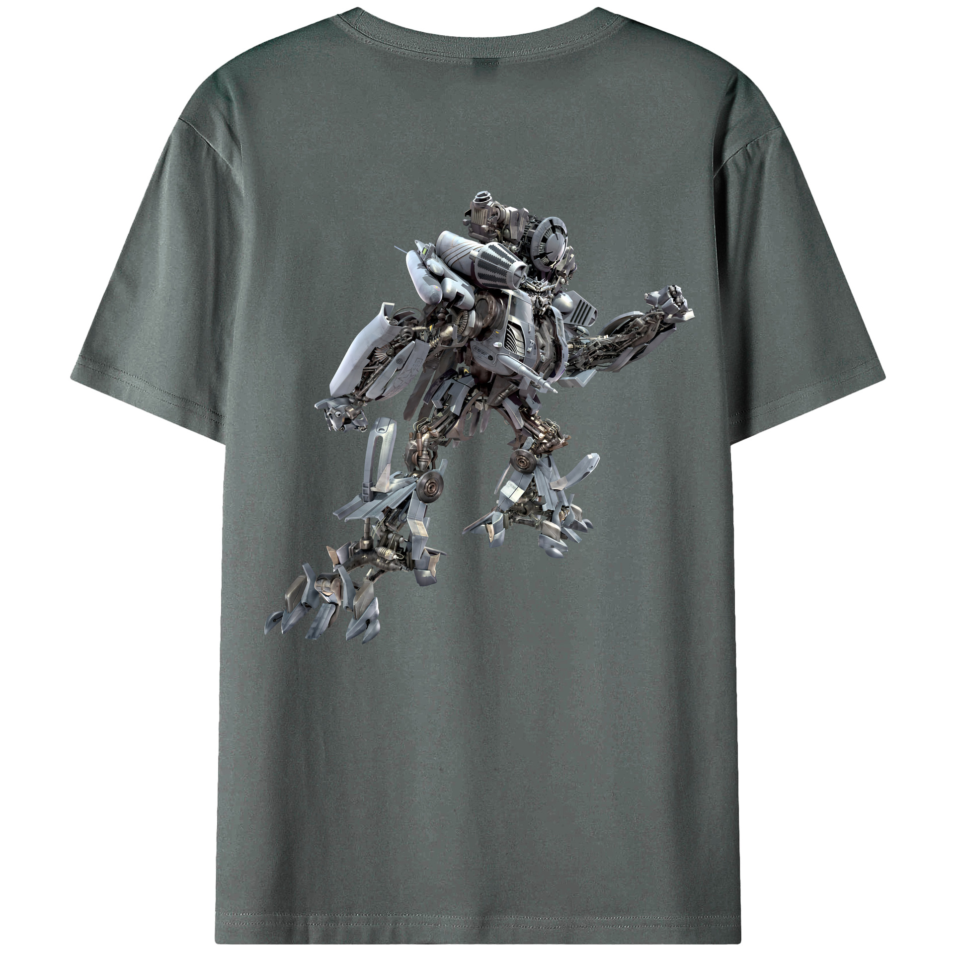 （画像用） Transformers トランスフォーマー 綿100％ メンズ半袖Tシャツ（バックプリント） 通気性